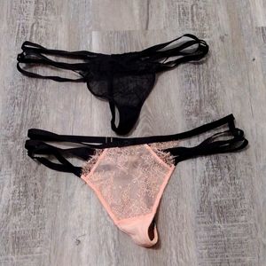 Victoria's Secret Set of 2 Size Large Thong Panties